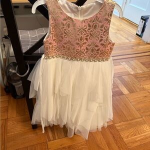 American Princess Pink and Gold Floral Dress